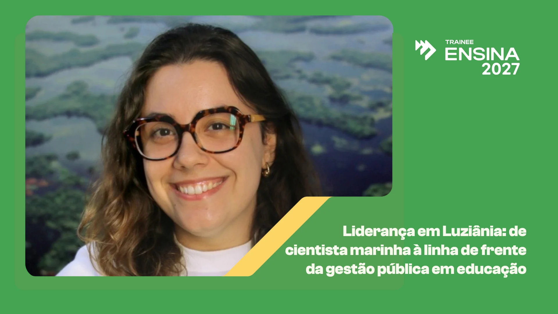 Giulia, ex-Ensina em Luziânia, atuando na gestão de políticas educacionais.